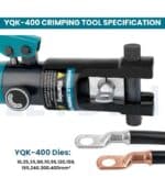 YQK-400 Hydraulic Crimping Tool 16-400mm² for Copper Terminal Lugs Plier, 20 Ton Pressure New Manual Hydraulic Crimper - Image 6
