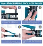 YQK-400 Hydraulic Crimping Tool 16-400mm² for Copper Terminal Lugs Plier, 20 Ton Pressure New Manual Hydraulic Crimper - Image 5