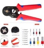 Wire Crimping Tool Kit Ferrule Crimping Plier with 1200pcs Terminals Ferrule Wire Copper Crimp Connector & Crimper Plier Self Adjusting Electrician Ratchet (Wire Crimper) - Image 2