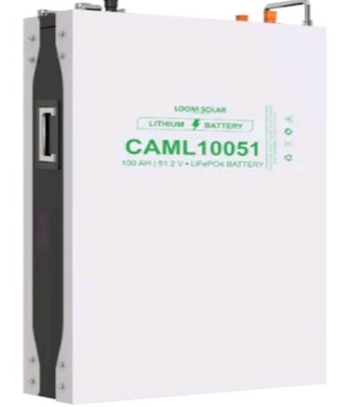 CAML 100 Ah / 51.2 Volt, 5.12 kWh Wall Mounted Lithium Battery