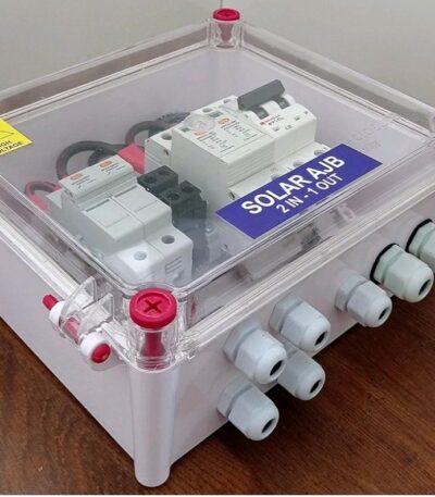 Solar AJB DCDB 2 in 1 Out 600V Inbuilt 2 x 20A Fuses, 600V SPD, (2 Series/String x up to 12 Panels Max.) ( 2IN1 600V SPD)